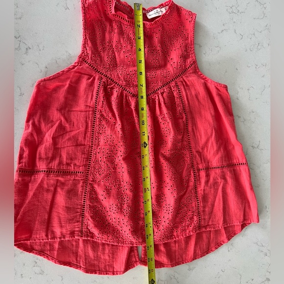 Abercrombie and Fitch Peach/Red Open Back Sleeveless Summer Crochet Top Size XS - Picture 10 of 12